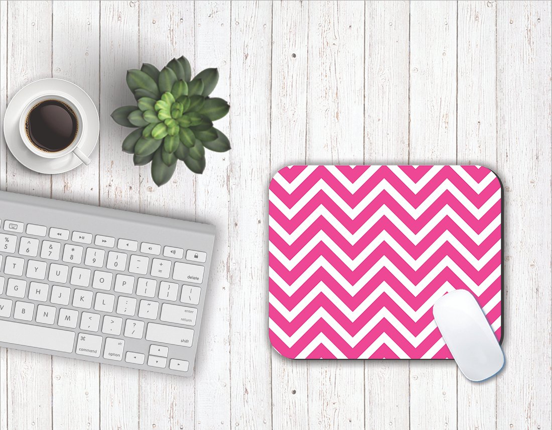 Fantaboy Pink Zig Zag Print Mouse Pad